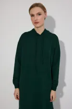 HOODED KNITTED DRESS