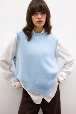 ASİMETRİK KESİM TRİKO SÜVETER