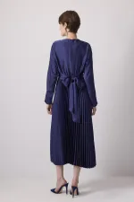 PİLELİ SATEN  ELBİSE