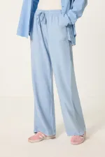 HIGH-WAISTED WASHED GABARDINE PANTS HIGH-WAISTED WASHED GABARDINE PANTS