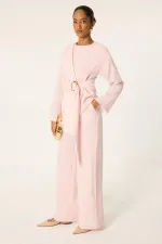 ENSEMBLE TUNIQUE ET PANTALON AVEC BOUCLE DORÉE