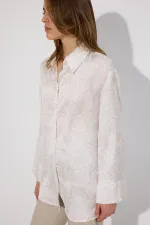 CHEMISE EN SATIN À MOTIFS