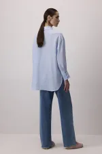 Tunique mélangée à col chemise