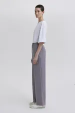 PANTALONS EN CRÊPE CÔTELÉS