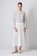 JUPE TISSÉE AVEC TAILLE FRONCÉE