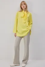 CUPRA TUNIC WITH TYING COLLAR