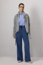 BELİ LASTİKLİ DENİM PANTOLON BELİ LASTİKLİ DENİM PANTOLON