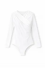 DRAPED SNAP-BUTTON BODYSUIT