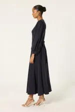 TAŞLI BALON KOL ELBİSE