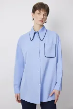 BİYE DETAYLI SATEN GÖMLEK