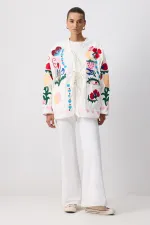 NAKIŞLI GABARDİN CEKET