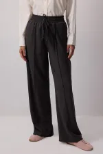 RIBBED PANTS WITH ELASTIC WAISTBAND RIBBED PANTS WITH ELASTIC WAISTBAND