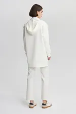 FERMUARLI İNCE KREP CEKET