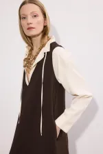 Gilet en crêpe à col en V