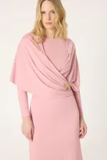 BUCKLE DETAIL KNITTED DRESS