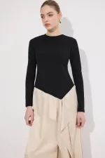 ASİMETRİK VOLANLI ELBİSE