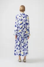 ÇİÇEKLİ VOLANLI ELBİSE