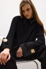 CHEMISE EN VISCOSE À DENTELLE FLORALE