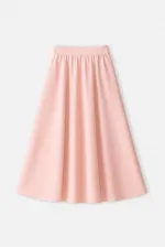 JUPE EN SATIN À VOLANTS