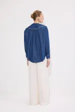 CHEMISE À COL BRODÉ