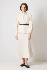 ENSEMBLE CHEMISE ET JUPE AVEC CEINTURE