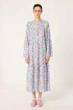 PATTERNED RUFFLED DRESS PATTERNED RUFFLED DRESS
