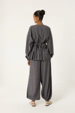 PEPLUM TUNİK ŞALVAR PANTOLON 2'Lİ TAKIM