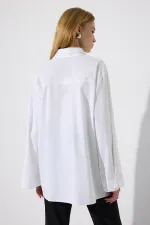 DOUBLE COLLAR SLEEVE ZIPPERED SHIRT DOUBLE COLLAR SLEEVE ZIPPERED SHIRT