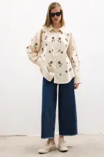 CHEMISE EN LIN BRODÉE CHEMISE EN LIN BRODÉE