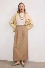 JUPE MAXI À BOUTONS