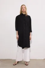 POPLİN MAXİ GÖMLEK