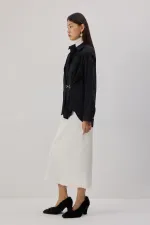 POPLIN SHIRT WITH METAL ACCESSORIES POPLIN SHIRT WITH METAL ACCESSORIES