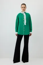 EMBROIDERED SHIRT WITH STONE EMBELLISHMENTS