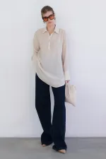 SHIRT COLLAR MELANGE TUNIC