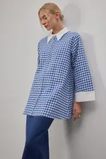 CHEMISE À COL ASYMÉTRIQUE AVEC TWEET