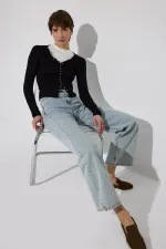 ÖNDEN ÇITÇITLI UZUN KOLLU BODY