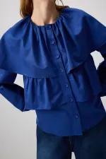 CHEMISE COURTE À VOLANTS