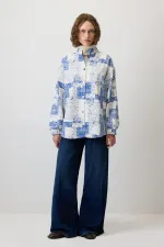 Shawl Pattern Bomber Jacket Shawl Pattern Bomber Jacket