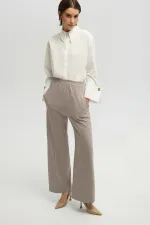 RIBBED CREPE PANTS
