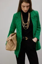 JACKET WITH FRINGED COLLAR JACKET WITH FRINGED COLLAR