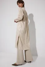 Jacquard Maxi Satin Tunic