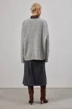 BİSİKLET YAKA OVERSİZE TRİKO KAZAK