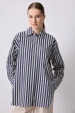 CHEMISE SURDIMENSIONNÉE À RAYURES ÉPAISSES
