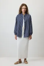 ÇİZGİLİ GABARDİN CEKET