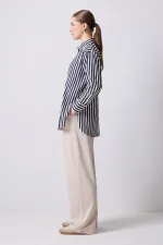 CHEMISE SURDIMENSIONNÉE À RAYURES ÉPAISSES
