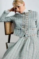 ENSEMBLE VESTE, JUPE ET TWEED