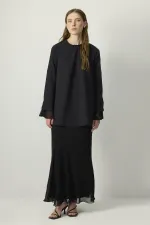 ŞİFON MANŞETLİ KREP TUNİK