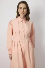 100% COTTON CONTRAST STITCHED SHIRT DRESS 100% COTTON CONTRAST STITCHED SHIRT DRESS