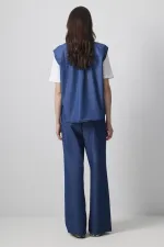 DENİM EFEKTLİ YELEK