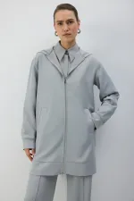 FERMUARLI KAPÜŞONLU CEKET